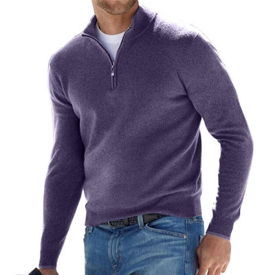 Pull Demi-Zip en Maille Premium