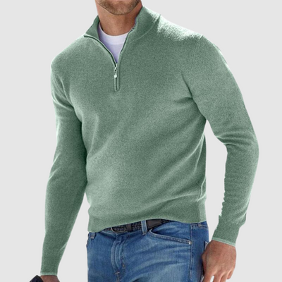 Pull Demi-Zip en Maille Premium